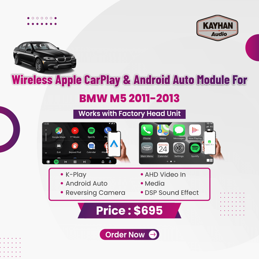 Wireless Apple CarPlay & Android Auto Module For BMW M5 2011-2013