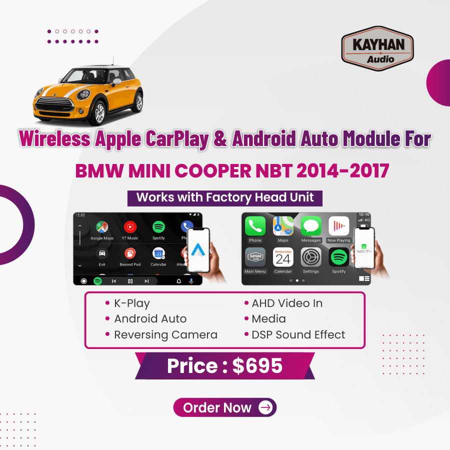 Wireless Apple CarPlay & Android Auto Module for BMW MINI COOPER NBT 2014-2017