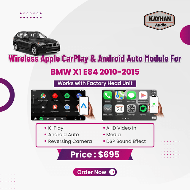 Wireless Apple CarPlay & Android Auto Module For BMW X1 E84 2010-2015