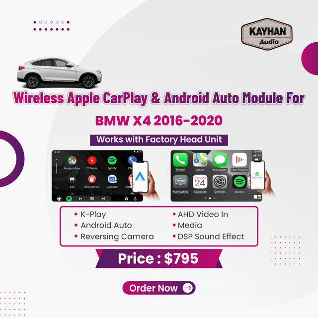 Wireless Apple CarPlay & Android Auto Module For BMW X4 2016-2020