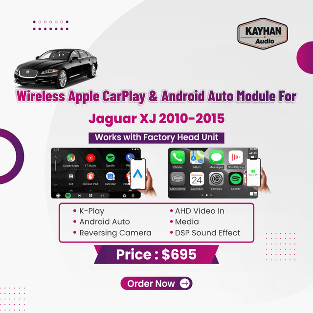 Wireless Apple CarPlay & Android Auto Module For Jaguar XJ 2010-2015