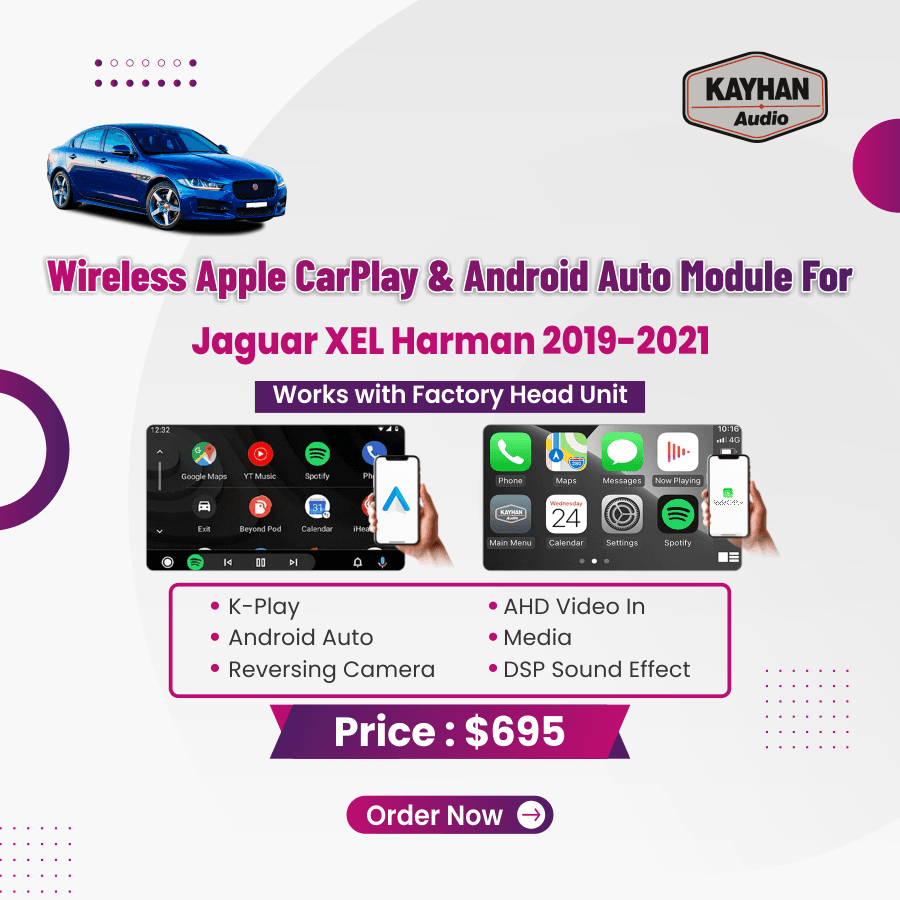 Wireless Apple CarPlay & Android Auto Module for Jaguar XEL Harman 2019-2021