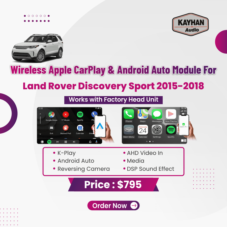 Wireless Apple CarPlay & Android Auto Module For Land Rover Discovery Sport 2015-2018