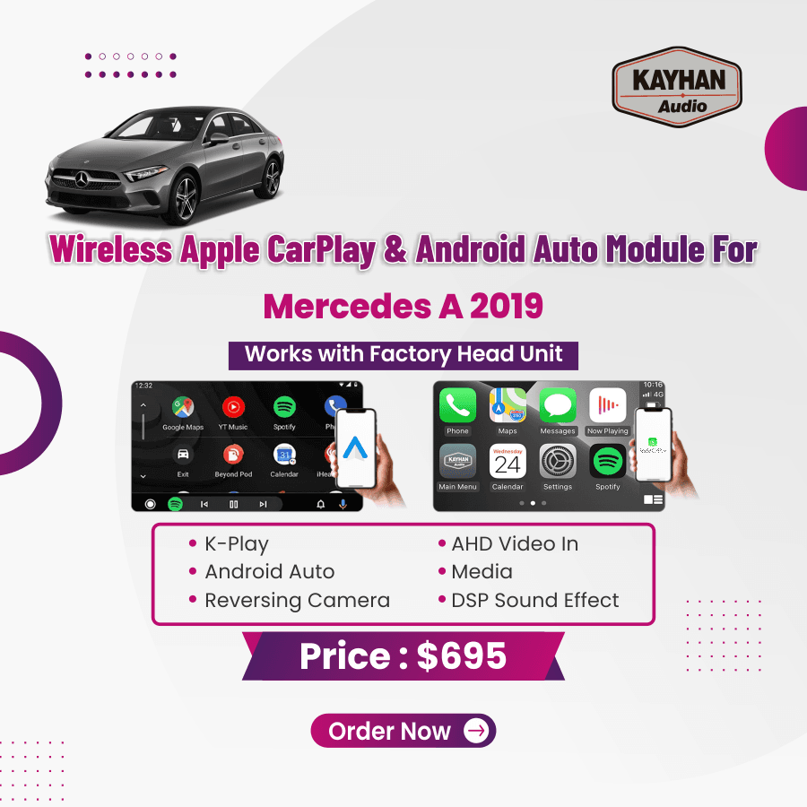 Wireless Apple CarPlay & Android Auto Module For Mercedes A 2019