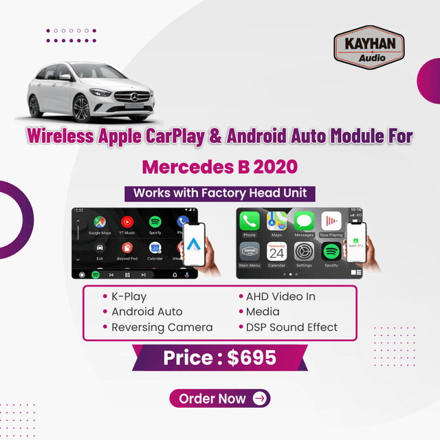 Wireless Apple CarPlay & Android Auto Module For Mercedes B 2020