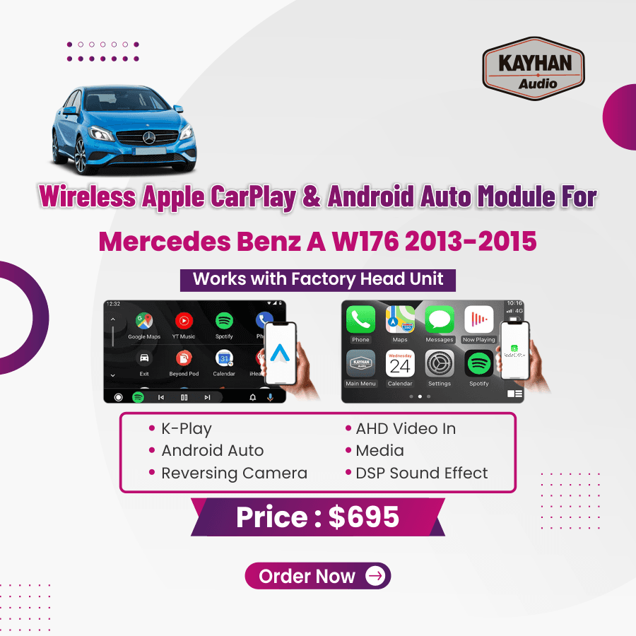 Wireless Apple CarPlay & Android Auto Module For Mercedes Benz A W176 2013-2015