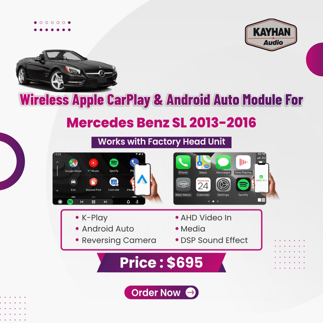 Wireless Apple CarPlay & Android Auto Module For Mercedes Benz SL 2013-2016