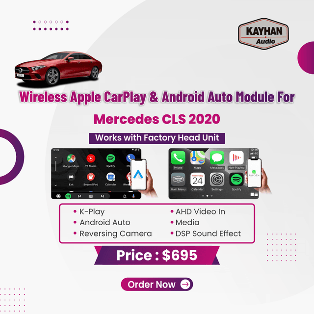 Wireless Apple CarPlay & Android Auto Module For Mercedes CLS 2020