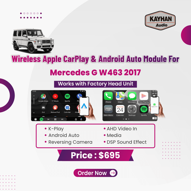 Wireless Apple CarPlay & Android Auto Module For Mercedes G W463 2017
