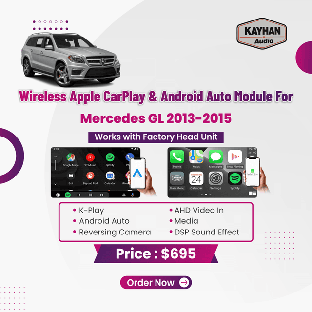 Wireless Apple CarPlay & Android Auto Module For Mercedes GL 2013-2015