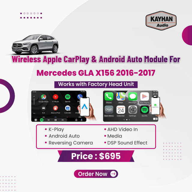 Wireless Apple CarPlay & Android Auto Module For Mercedes GLA X156 2016-2017