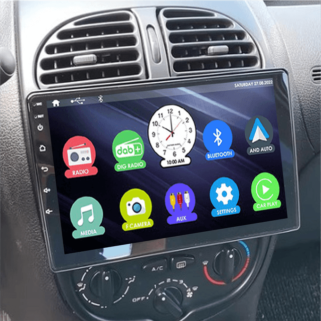 Headunit With Carplay for PEUGEOT 206 | 2002-2010 | 9″ Inch LOW