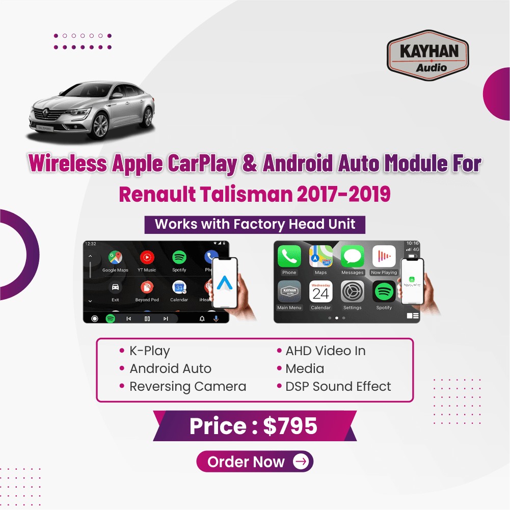 Wireless Apple CarPlay & Android Auto Module For Renault Talisman 2017-2019