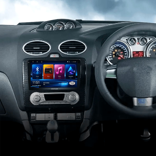 Car Stereo with SatNav for FORD Focus 2007 – 2011 Auto A/C V6+ | 9 inch