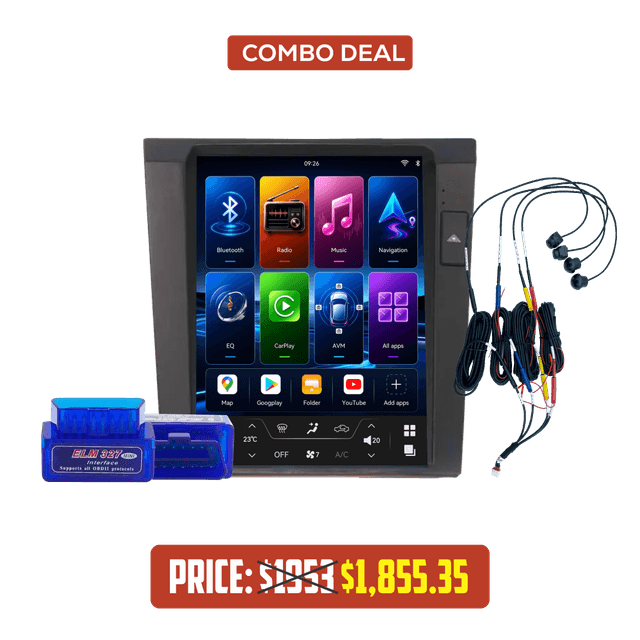 Combo deal for HOLDEN Statesman / Caprice SERIES I |11″ Inch V6+ Car Stereo with SatNav + 360 Camera Kit + OBD Scanner